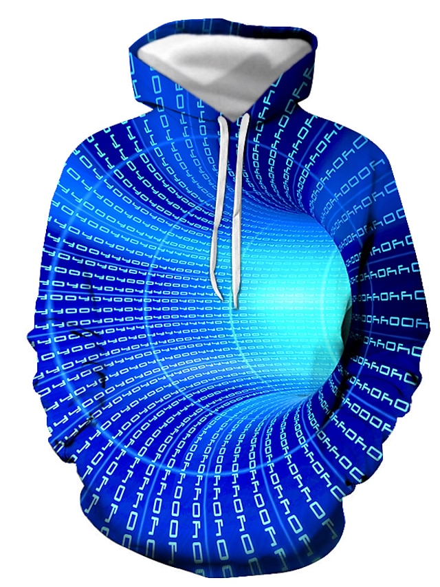  Men's Hoodie Pullover Hoodie Sweatshirt Yellow Red Blue Purple Green Hooded Graphic Optical Illusion Daily Going out 3D Print Plus Size Casual Clothing Apparel Hoodies Sweatshirts  Long Sleeve