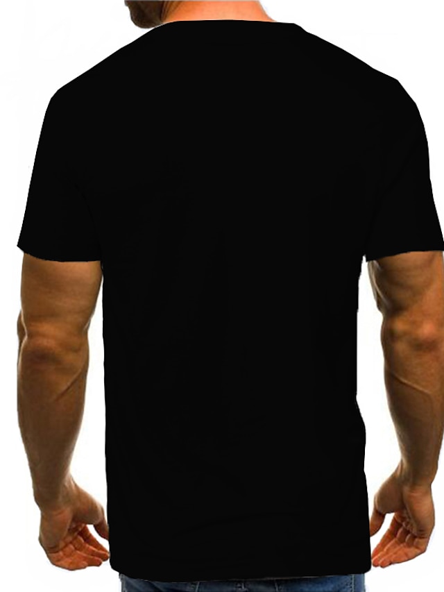 Men's Graphic Tee Tuxedo Shirts Short Sleeve T shirt 3D Print Round ...