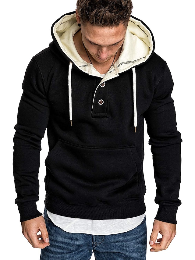 Mens Clothing Mens Hoodies & Sweatshirts | mens athletic fashion hoodie t-shirts- long sleeve casual pullover sweatshirts with b