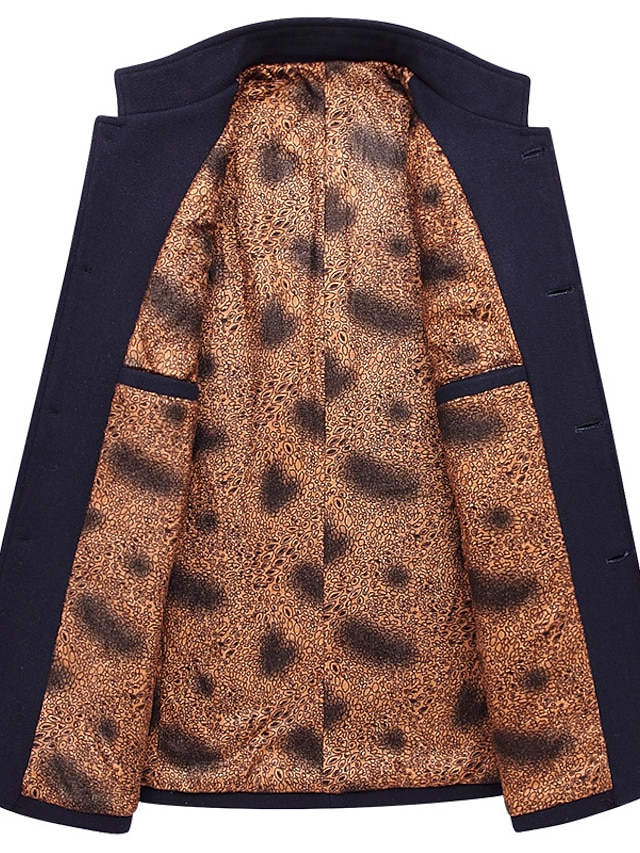 Men's Winter Coat Wool Coat Overcoat Blazer Short Coat Office Work Fall