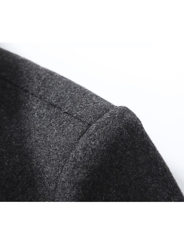 Men's Winter Coat Wool Coat Overcoat Business WorkWear Winter Wool ...