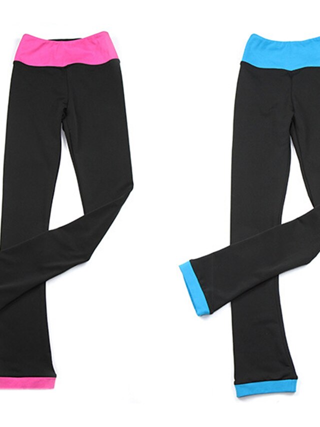 Sports & Outdoors Ice Skating | Figure Skating Pants Womens Girls Ice Skating Pants / Trousers Leggings Outfits Pink Blue Spande