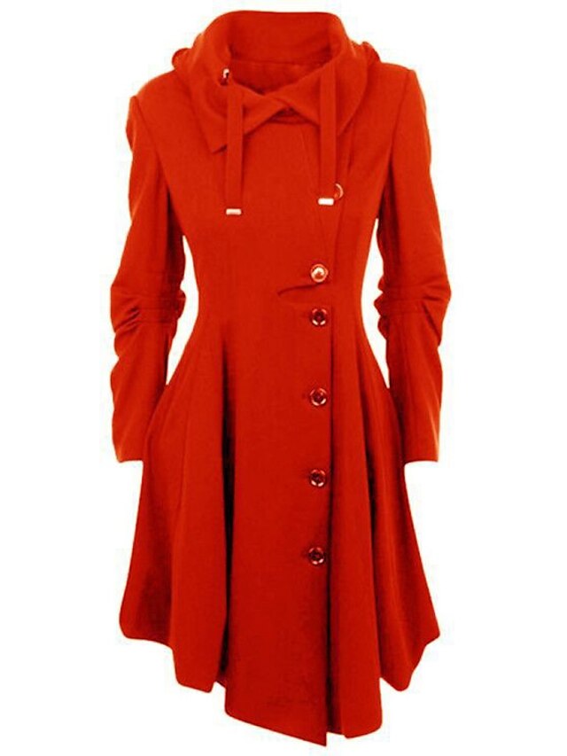 Women's Winter Coat Long Coat Christmas Pea Coat Xmas Dress Coat Party ...