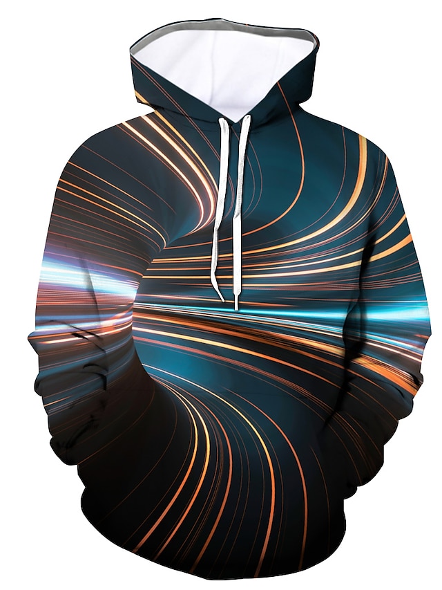  Men's Hoodie Pullover Hoodie Sweatshirt 1 2 3 Rainbow Hooded Graphic Daily Going out 3D Print Plus Size Casual Clothing Apparel Hoodies Sweatshirts  Long Sleeve