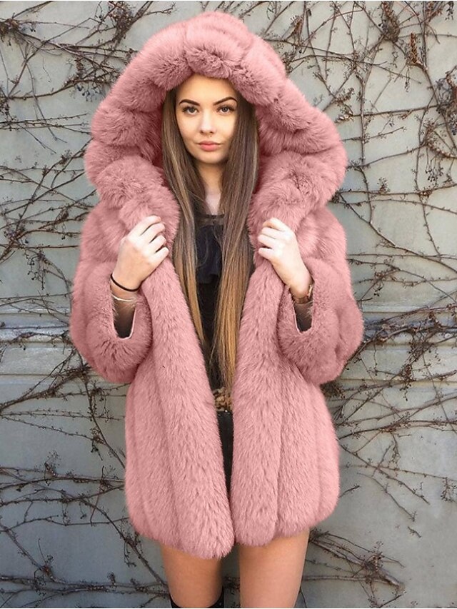 Womens Clothing Womens Outerwear | Womens Faux Fur Coat Teddy Coat Sherpa jacket Fleece Jacket Daily Regular Coat Regular Fit Ac