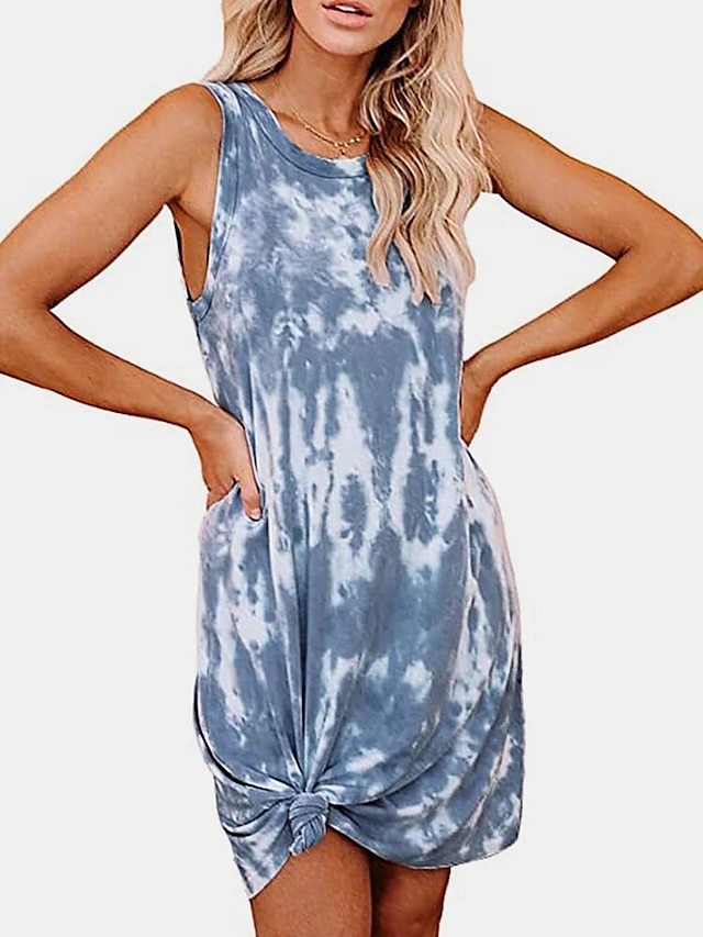 Womens Clothing Womens Swimwear | Womens Swimwear Cover Up Beach Dress Plus Size Swimsuit for Big Busts Graphic Tie Dye Light Gr