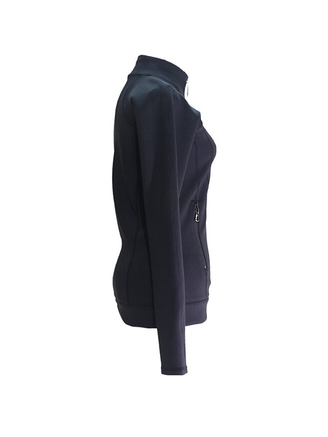  Figure Skating Fleece Jacket Women's Girls' Ice Skating Jacket Outfits Black Patchwork Stretchy Training Skating Wear Thermal Warm Handmade Long Sleeve Ice Skating Winter Sports Figure Skating