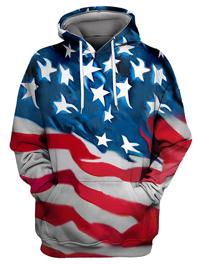 Mens Clothing Mens Hoodies & Sweatshirts | licensed mart unisex proud american flag pullover hoodie sweatshirt 4017 grey/white m