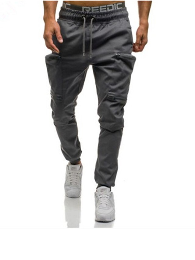 Mens Clothing Mens Bottoms | mens port sweat pants blend drawstring classic joggers pants zipper pockets cargo pants - TD92254