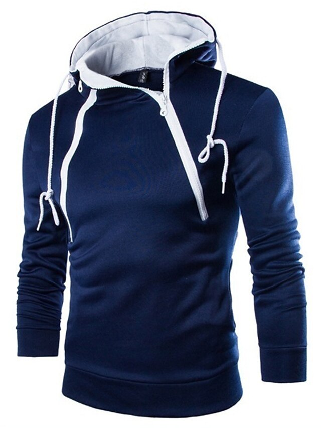 Men's Unisex half zip Solid Color Causal Daily Wear Hoodies Sweatshirts ...