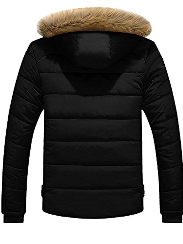 Startview Men Outdoor Warm Winter Thick Jacket Plus Fur Hooded Coat Jacket 