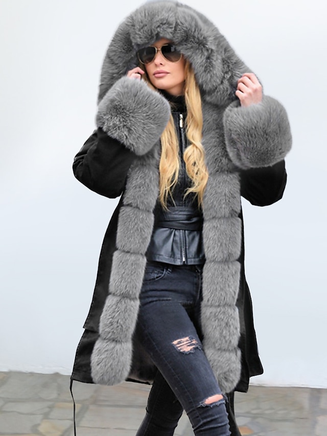 Womens Clothing Womens Outerwear | Womens Faux Fur Coat Teddy Coat Sherpa jacket Fleece Jacket Going out Fall & Winter Long Coat