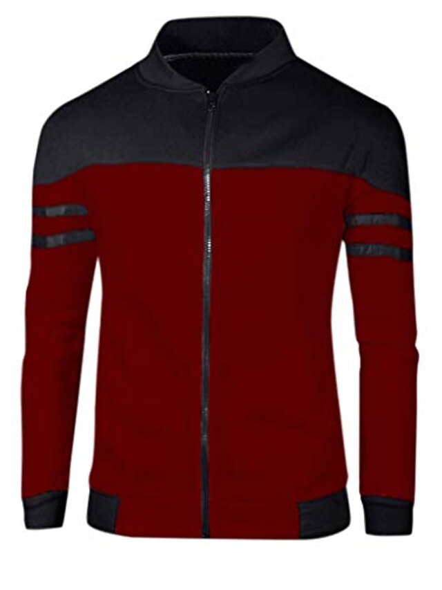 Mens Clothing Mens Outerwear | fleece jacket men, nrutup full-zip fleece sweatshirt, patchwork zip sports jacket, smart plush wi