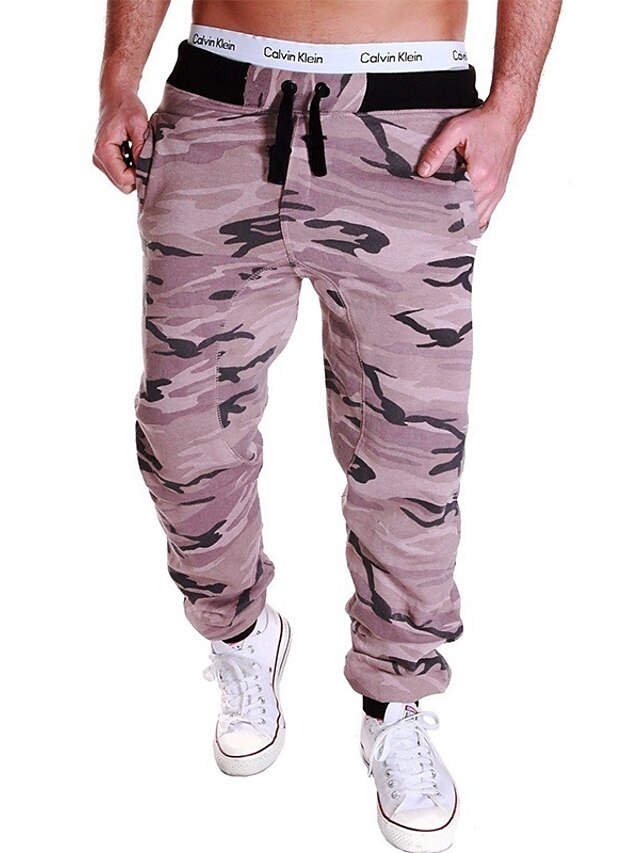 Mens Clothing Mens Bottoms | mens jogging pants casual training pants camouflage pants sweatpants elastic waist design running f