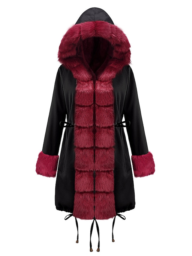 Womens Clothing Womens Outerwear | Womens Faux Fur Coat Teddy Coat Sherpa jacket Fleece Jacket Going out Fall & Winter Long Coat