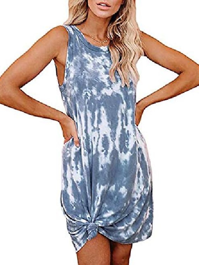 Womens Clothing Womens Swimwear | Womens Swimwear Cover Up Beach Dress Plus Size Swimsuit for Big Busts Graphic Tie Dye Light Gr