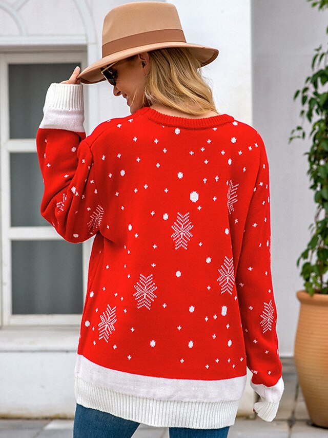 Womens Clothing Sweaters & Cardigans | Womens Pullover Knitted Animal Long Sleeve Loose Sweater Cardigans Crew Neck Fall Winter 