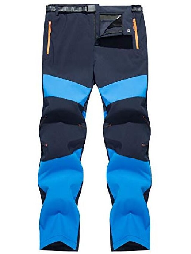  herren trekkinghose gefütterte softshellhose wanderhose funktionshose schnell trocknende hosen männer freizeithose outdoorhose stretch arbeitshose-blau-4xl