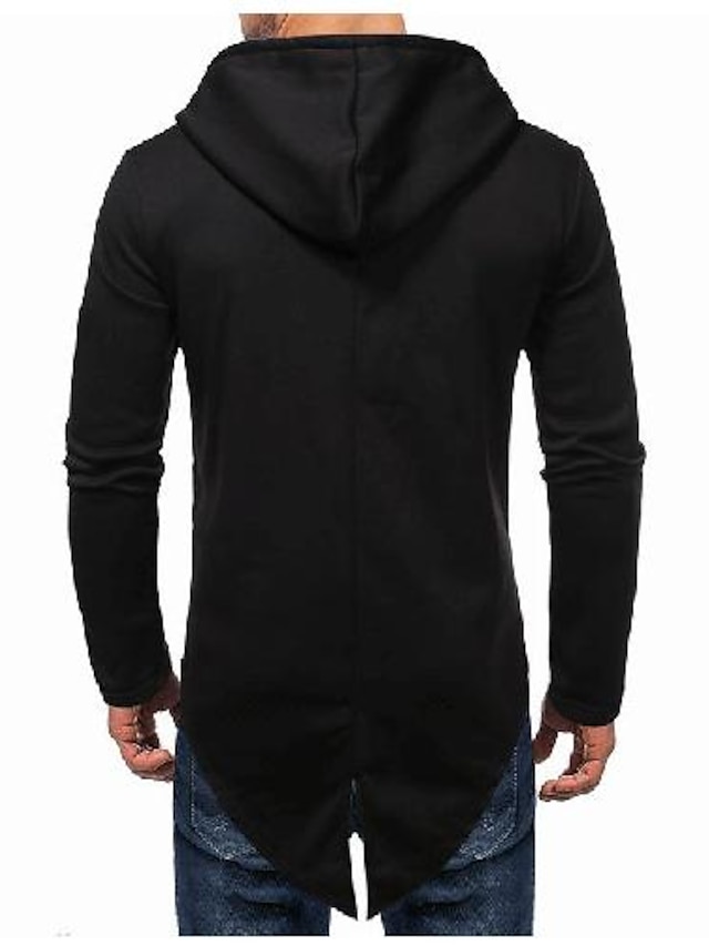 Mens Clothing Mens Outerwear | Mens Zip Up Hoodie Sweatshirt Solid Color Zipper Hooded Daily Weekend non-printing Basic Casual H