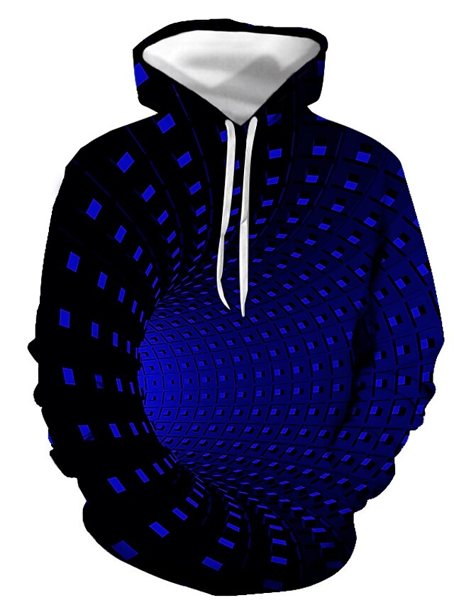 Rust Geometric Color Block Hoodie main image 0