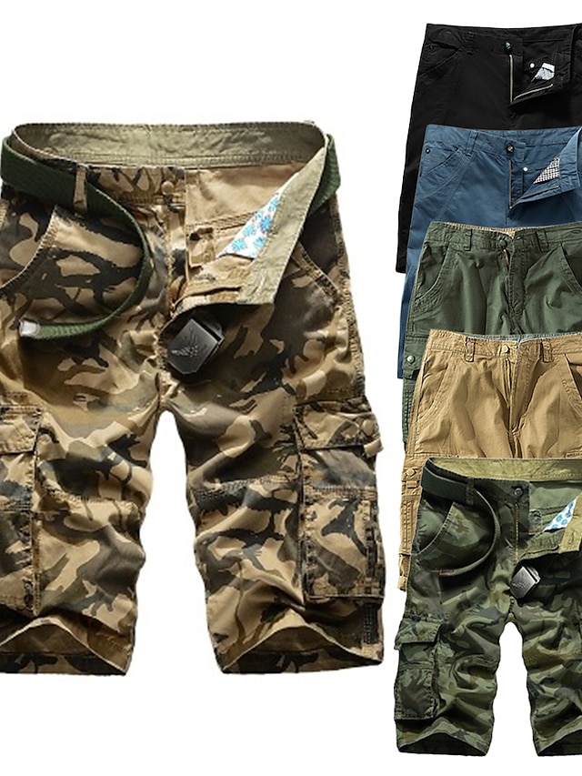  Men's Cargo Shorts Hiking Shorts Military Camo Summer Outdoor Standard Fit 10