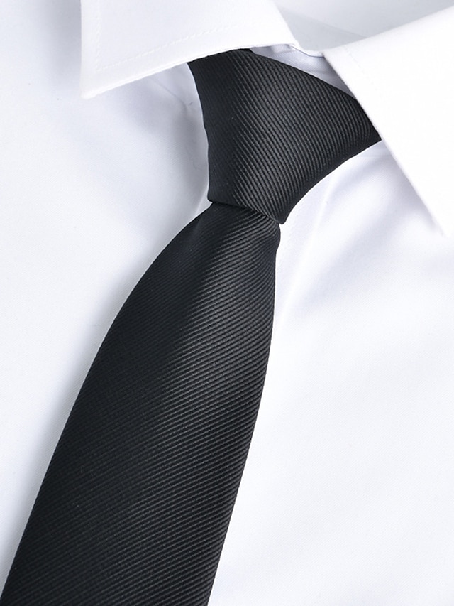  heren basic stropdassen effen zwart rood grijs model 2024
