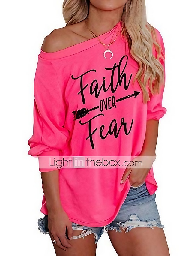  women faith over fear sweatshirt long sleeve tops christian saying shirts pullover blouse