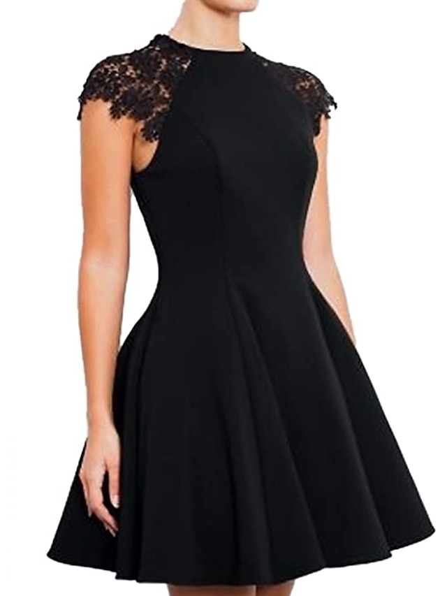 A Line Cocktail Dresses Black Dress Homecoming Cocktail Party Short   Ehrkqi1611235135319 