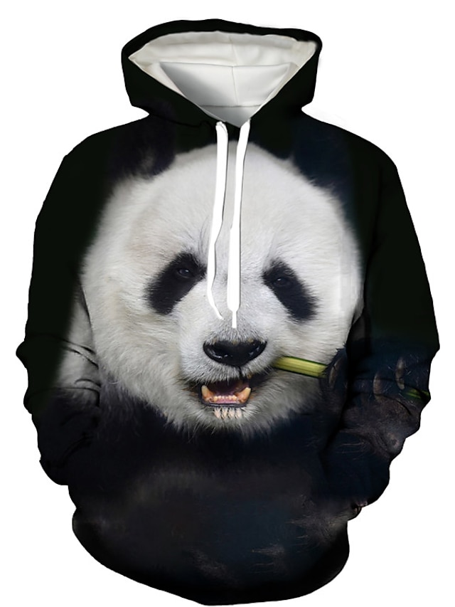 Mens Clothing Mens Hoodies & Sweatshirts | Mens Pullover Hoodie Sweatshirt Graphic Prints Panda Print Hooded Daily Holiday 3D Pr