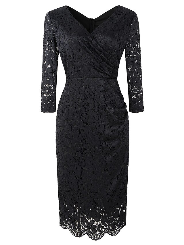 Sheath / Column Cocktail Dresses Elegant Dress Wedding Guest Party Wear ...