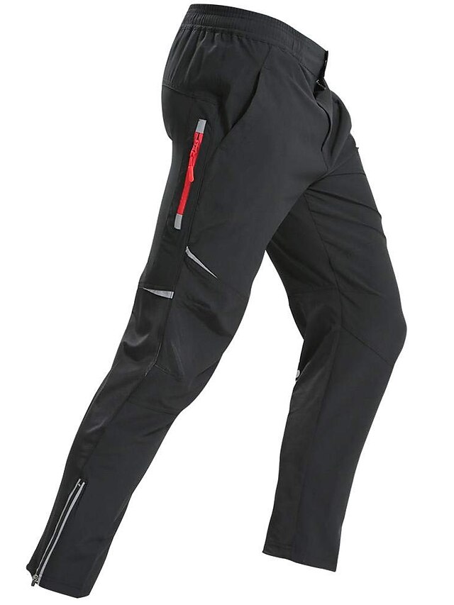 Men's Cycling Pants Hiking Bike Pants Black Trousers Outdoor Reflective