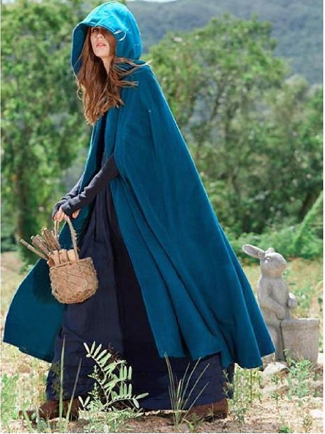 Womens Clothing Womens Outerwear | Womens Cloak Capes Causal Fall Winter Long Coat Loose Warm Basic Chic & Modern Jacket Sleevel