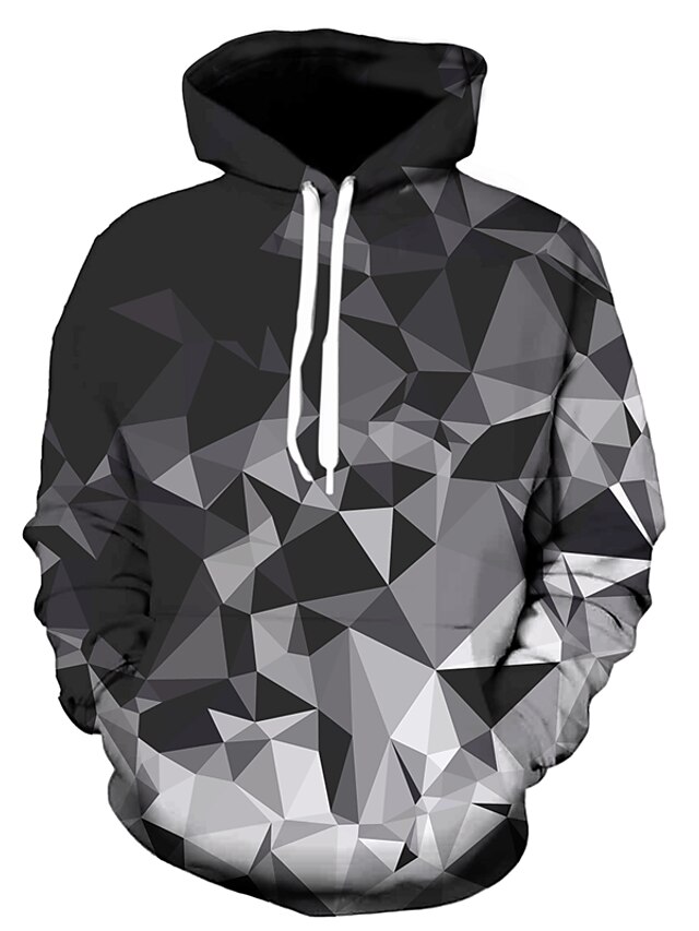 Men's Graphic Optical Illusion Hoodie Hoodies Sweatshirt Designer Long ...