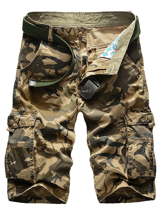  Per uomo Pantaloncini Tattici Pantaloncini cargo Pantaloncini mimetici Mimetico Ripstop Traspirante Sport & Outdoor Militare Giallo Verde militare
