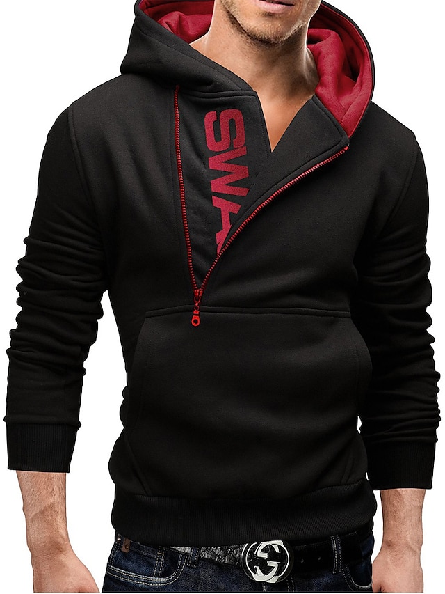 Mens Clothing Mens Hoodies & Sweatshirts | Mens Hoodie Solid Colored Hooded Daily Weekend Active Hoodies SweatshirtsLong Sleeve 