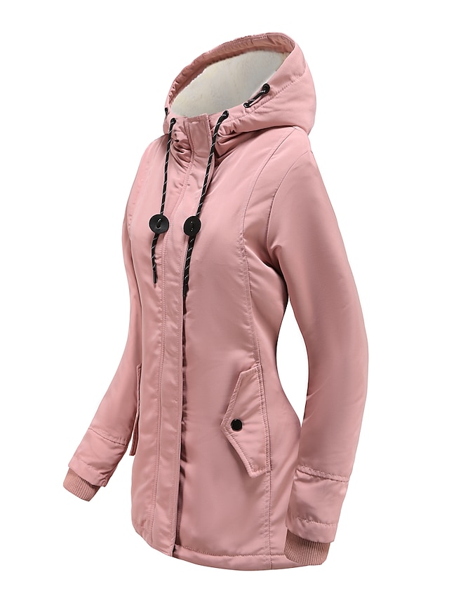 Women's Parka Street Fall Winter Long Coat Windproof Warm 3 in 1 Loose