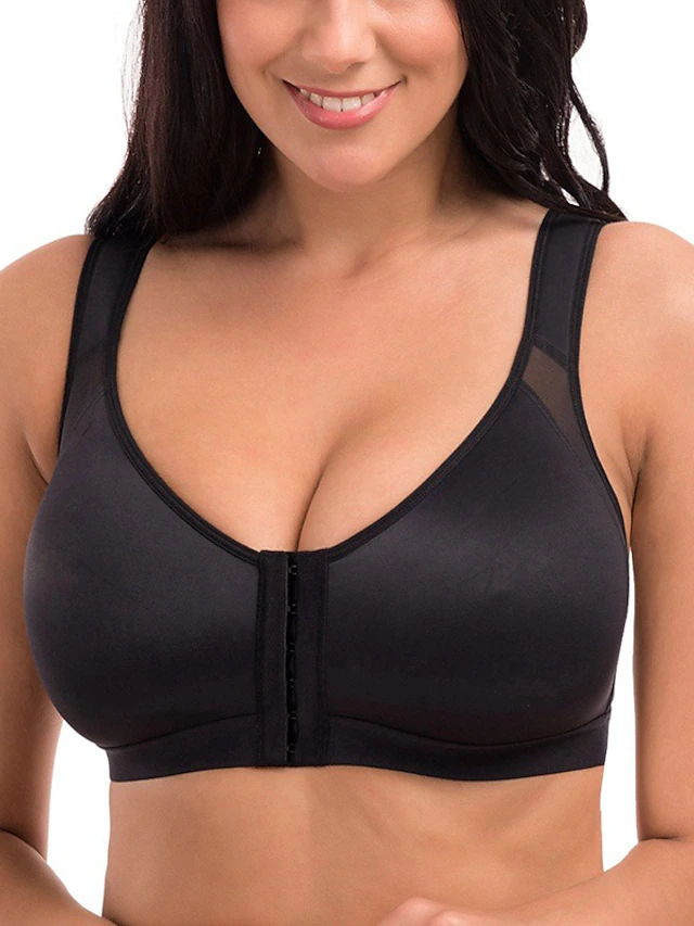 Front Closure Full Coverage Back Support Posture Corrector Bras for Women Home Outfits 14