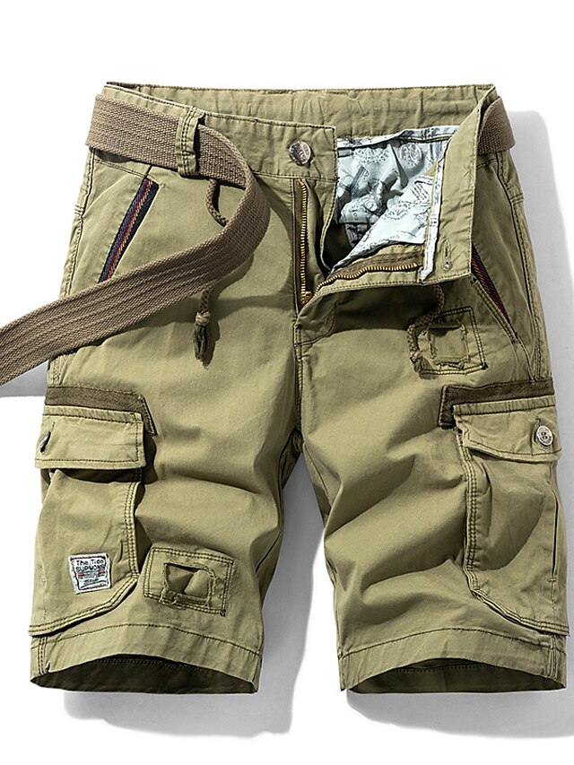 Mens Clothing Mens Bottoms | Mens Chino Cargo Shorts Shorts Tactical Cargo Cargo Shorts Pocket Short Pants Casual Daily Inelasti