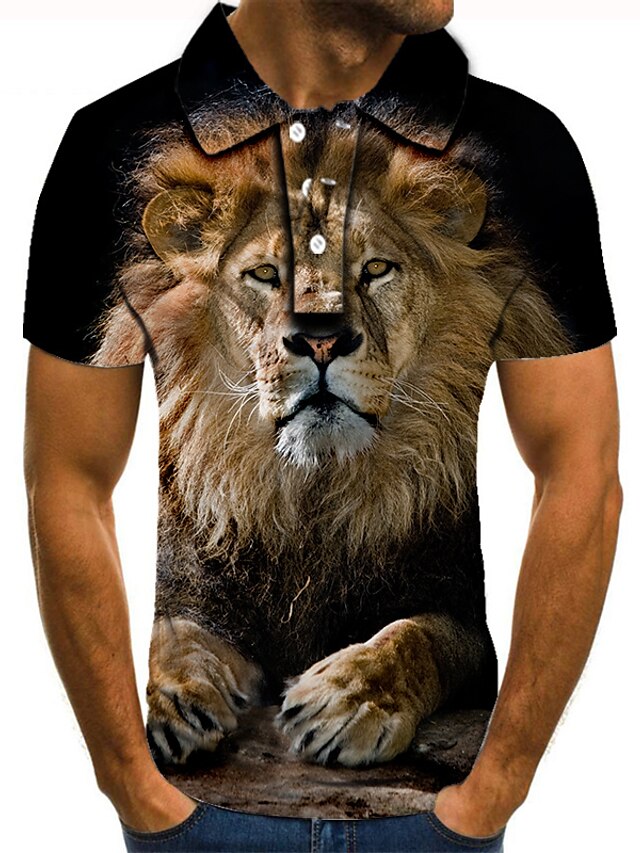 tiger print golf shirt