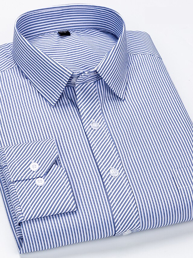 Men's Dress Shirt Button Up Shirt Collared Shirt Navy Blue Royal Blue