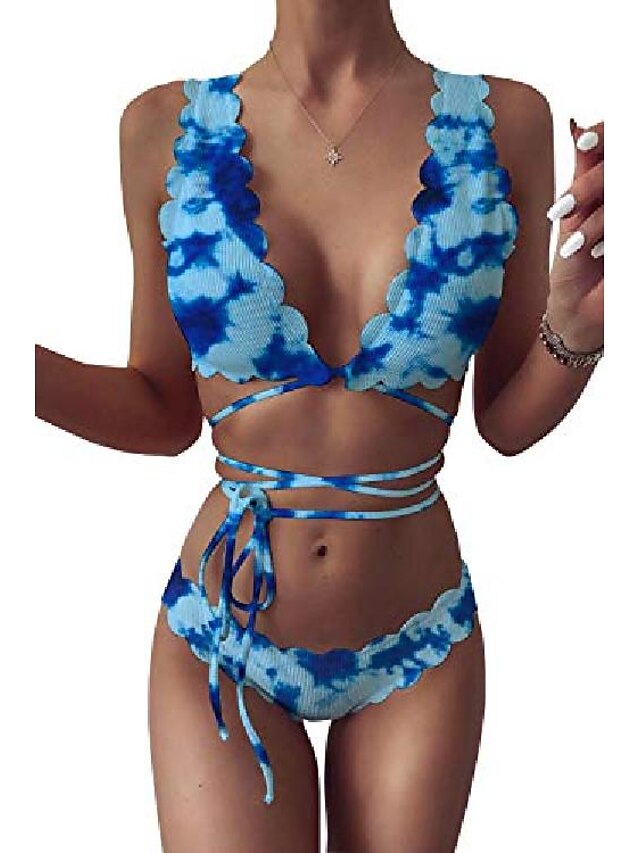 POTO Women Two Pieces Retro V Neck Swimsuit Color Block Bikini Set High Waisted Thong Bathing Suit Push-Up Swimwear POTO Women Two Pieces Retro V Neck Swimsuit Color Block Bikini Set High Waisted Thong Bathing Suit Push-Up Swimwear