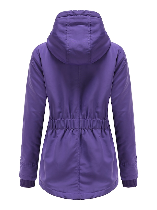 Women's Parka Street Fall Winter Puffer Jacket Coat Windproof Warm 3 in