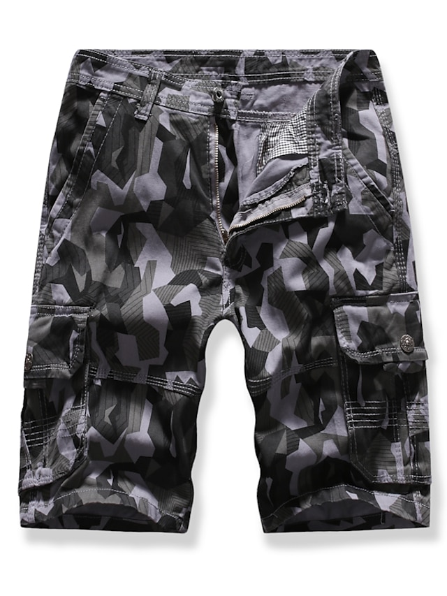 Mens Clothing Mens Bottoms | Mens Classic Style Fashion Shorts Cargo Shorts Pocket Knee Length Pants Casual Daily Camouflage Com