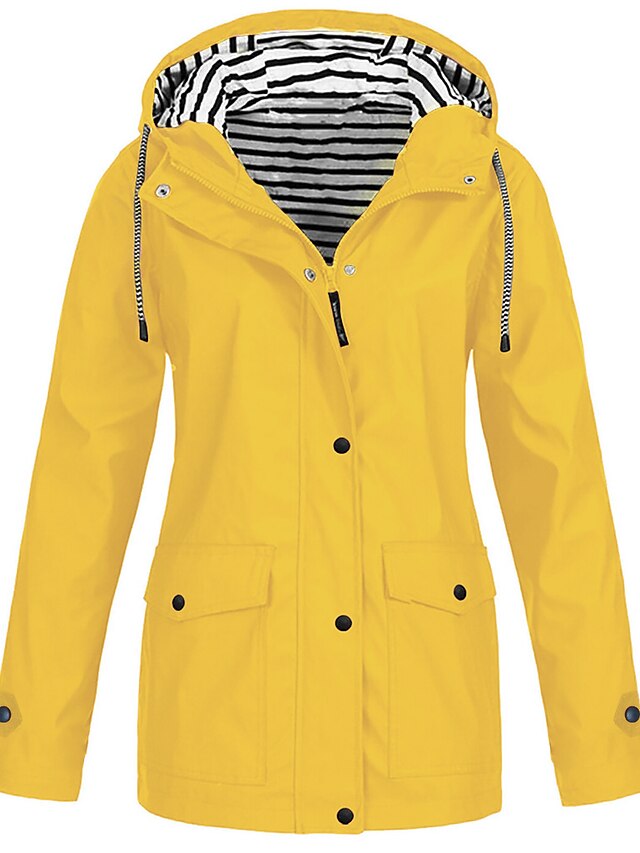 Women's Jacket Sports Outdoor Fall Winter Regular Coat Regular Fit Waterproof Windproof Sporty