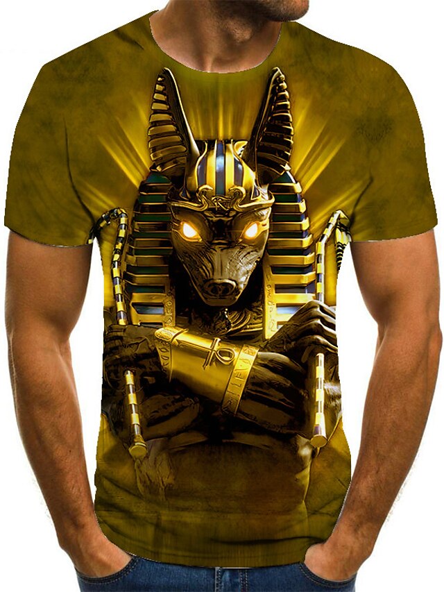 Mens Clothing Mens Tees & Tank Tops | Mens Unisex Tee T shirt Tee 3D Print Graphic Prints Egypt series Plus Size Round Neck Casu