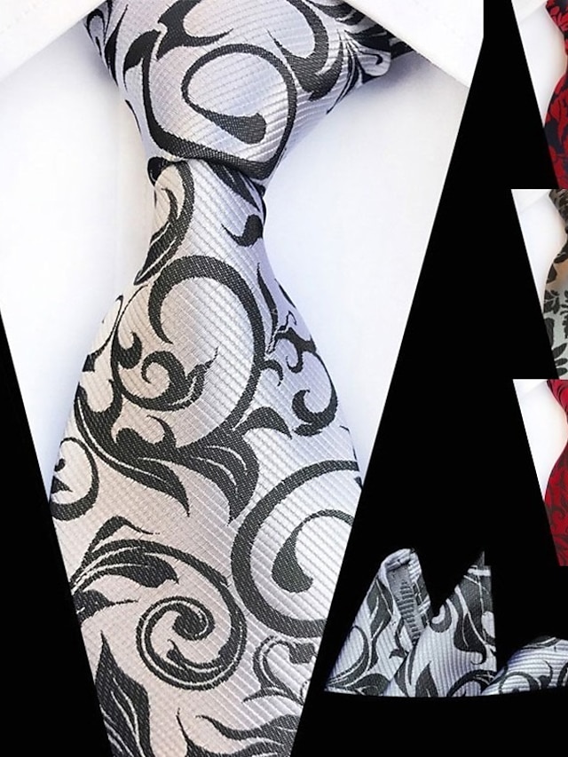  Men's Ties Neckties Work Floral Jacquard Formal Business