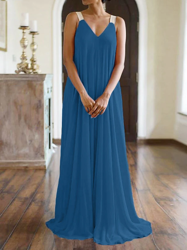Women's Casual Dress Swing Dress Long Dress Maxi Dress Black Blue ...