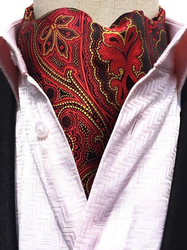  Homens Gravatas Peitilho Plastrão Trabalho Listrado