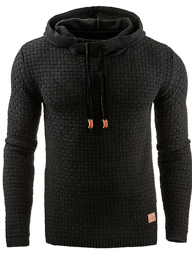 Mens Clothing Mens Hoodies & Sweatshirts | Mens Pullover Hoodie Sweatshirt Solid Color Hooded Daily Going out non-printing Sport