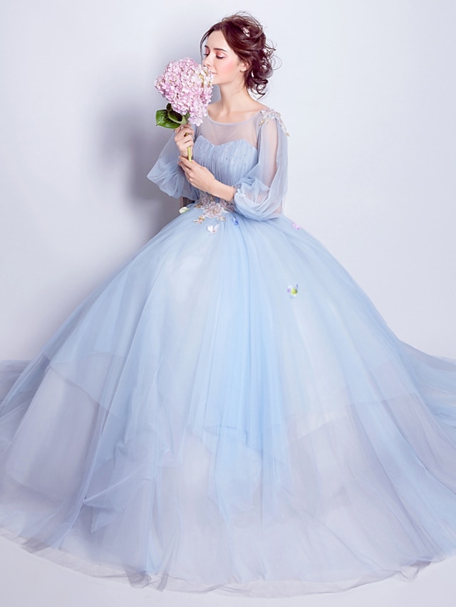 Ball Gown Prom Dresses Elegant Dress Quinceanera Engagement Floor ...